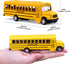 TYMXGHF 2 Pack 5.5'' Pull Back School Bus - Die-cast Metal Toy Vehicles in Bright Yellow for Kids