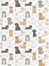 innewgogo 1 Pack 52" 28" Cute Pets Dogs Hearts Print Baby Cotton Fitted Crib Sheet for Boys Girls Soft Breathable