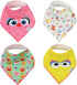 Copper Pearl Baby Bandana Bibs - 4 Pack Soft Cotton Bibs for Drooling & Teething, Adjustable Fit, Many Styles