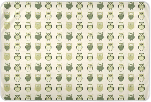 Yoogain Boho Simple Style Owl Green Diaper Mats Highly Absorbent Potty Training Pads