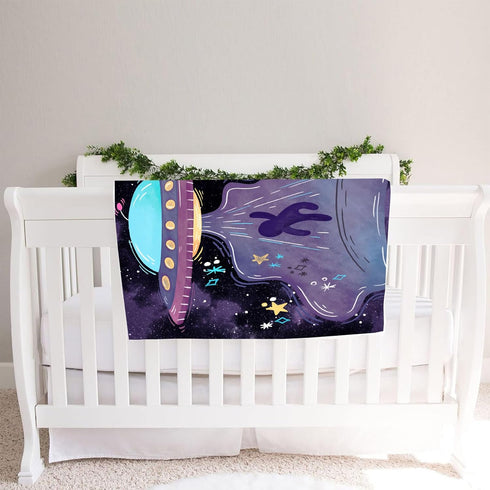 60x40in 48x40in) UFO Baby Monthly Milestone Blanket, Soft Flannel, Alien Round Spaceship, Newborn Mom Gifts, Baby
