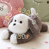 uoozii 16" 3 | Pounds Grey Dog Weighted Stuffed Animals with Unscented Microwavable Heating Pad, Cute Coolable Heatable