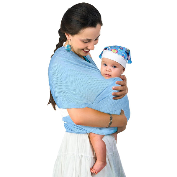 Water Sling Baby Wrap Carrier for Summer Pool - Adjustable Shoulder Mesh