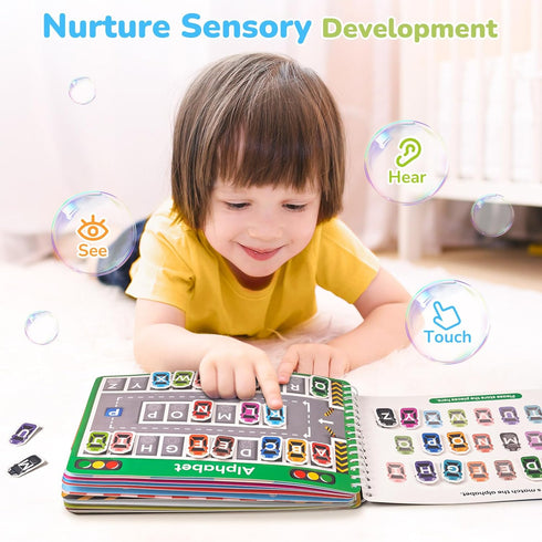Preschool Busy Book for Toddlers 3-5 - Montessori Learning Activities, Educational Sensory Toys, Autism Learning