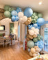 FOTIOMRG 110pcs 18 12 10 5 inch Pack Light Blue Balloon Garland Arch Kit, Light Blue Latex Balloons Different Sizes