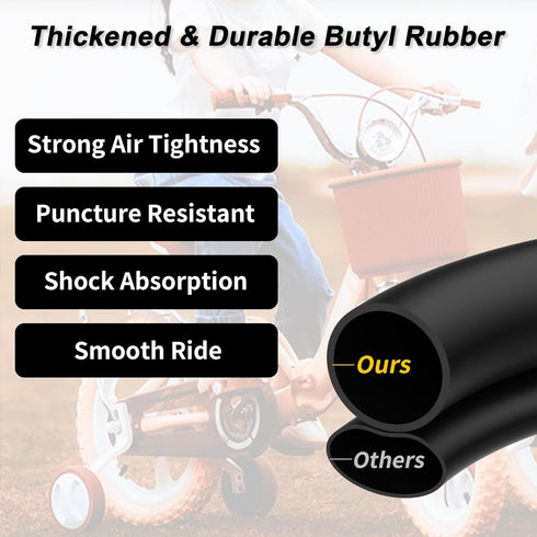RUTU Front 12.5x1.75/2.125/2.25 & Rear 16x1.75/2.125 (2 Set) Tire and Tube for BoB Revolution SE/Pro/Flex