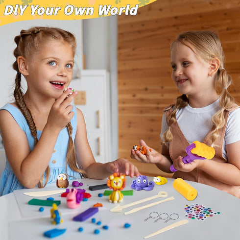 169 120 Pcs Air Dry Clay Colors Modeling Model Magic Clay for DIY Molding Starter Kit with Sculpting Tools,Ultra Light