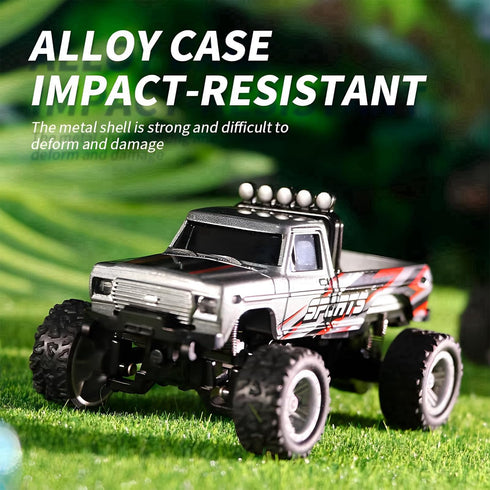 EXVQMU 1/64 2.4Ghz Mini RC Car, Scale Mini Remote Control Monster Truck with Trailer, & APP Remote Control
