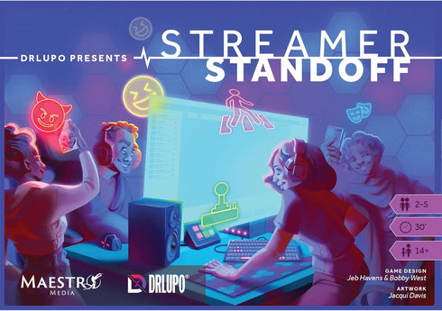 Streamer Standoff Strategy Board Game, Create Content, Build Your Channel, Race to 20M Subscribers, 2-5 Players