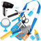 deAO Stylist Hairdresser Barber Salon Role Play Set with Hairdryer and Styling Accessories
