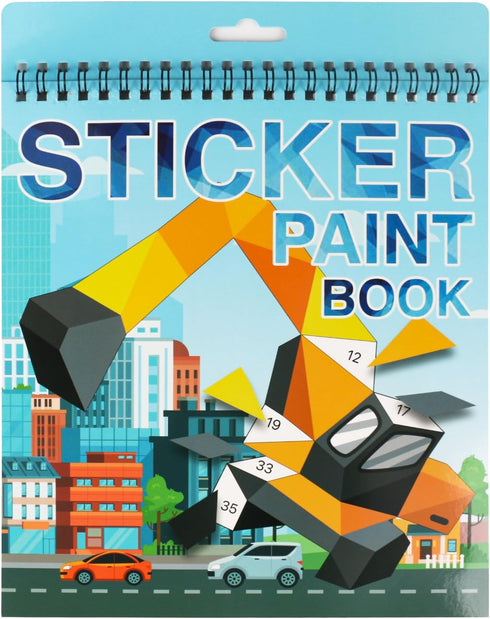 Vehicle Sticker Book for Kids Ages 4-8, Crafts for Kids Sticker Paint Books, Birthday Gifts Party Favor, Travel Toys