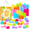 Aviski 96Pcs 2.36inch Colorful Easter Plastic Eggs for Kids Egg Hunt Basket