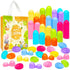 Aviski 96Pcs 2.36inch Colorful Easter Plastic Eggs for Kids Egg Hunt Basket