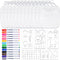44-Piece DIY Bib Decorating Kit - 24 Bibs, 6 Stencils, 14 Markers for Baby Showers