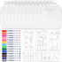 44-Piece DIY Bib Decorating Kit - 24 Bibs, 6 Stencils, 14 Markers for Baby Showers