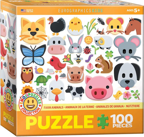 Farm Animals Emojipuzzles 100pc