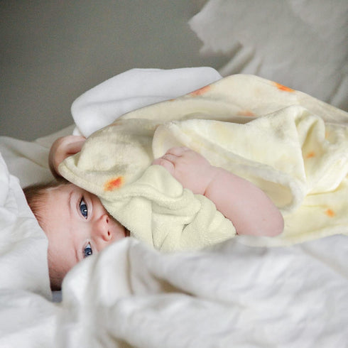 DDWT 34 Inch Baby Swaddle Blanket - Soft Flannel Newborn Burrito Wrap with Hat, Cute Tortilla Design, Safe