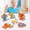 YECHISY Wooden Snap-Together Building Toys: STEM Building Blocks, Robot Take Apart Playset, Fine