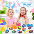 24 Packs 2.8 Duchong Prefilled Easter Eggs with Cars Toys for Easter Eggs Hunt, Plastic Eggs with Pull-Back