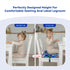 Toddler Booster Seat for Dining Table & Kitchen Chairs - Premium Foam with Non-Slip Bottom & Double Adjustable Straps