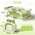 0-24 BUNWAG Baby Bathtub, Collapsible Newborn Bathtub for Infant to Toddler Months with Soft Cushion