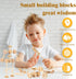 Zhanmai 2 Sets of 120 Pcs Wooden Building Blocks, Educational Natural Wood Toys for Kids, Different Sized Sets for Boys