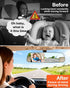 pemacom 4.3-inch Baby Car Mirror Camera: Dash-Free HD Clear Night Vision Wide Angle View for Infant Backseat Monitoring