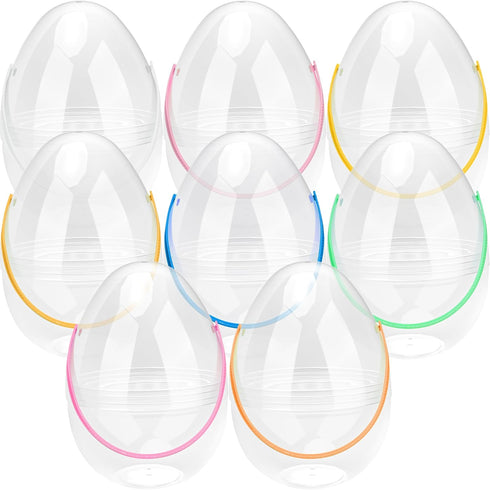 Restroma 12 Inch/ 10 Inch/ 8 Inch Giant Clear Easter Eggs Fillable 4/5/