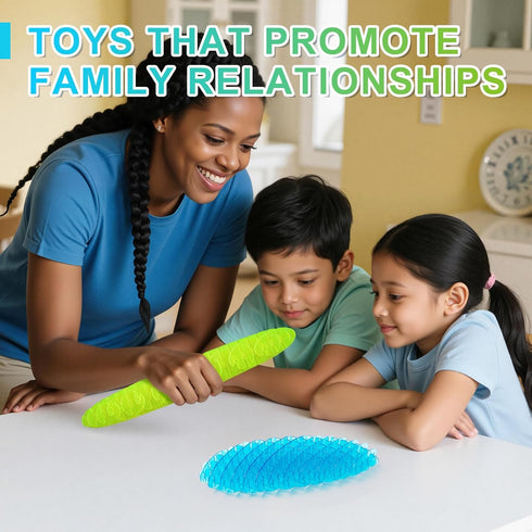 Yisryerow 2-Pack Fidget Worm Toy - Sensory Toys for Adults & Kids with Autism ADHD, Mesh Fidgets for Teens, Flexible