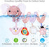 Musical Owl Rattle and Hanging Stroller Toys for Babies 0-6 Months, Pink Elephant Car Seat Toys for Newborn Girls