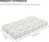 Winpema 28"x52" Floral Botanical Pattern Fitted Crib Sheet Pink Flower Baby Crib Sheet Fit Standard Crib and Toddler