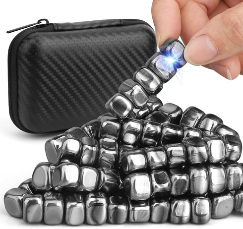 LNCOJOLM Magnet Stone Fidget Toys for Adults, Fidget Mangetic Rock Ball with Fiber