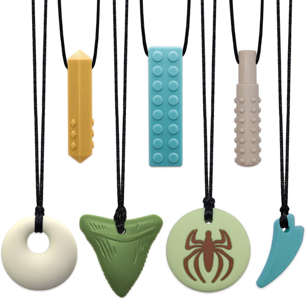 Chew Necklaces for Sensory Kids, 7 Pack Chewy Necklace Sensory Toys for