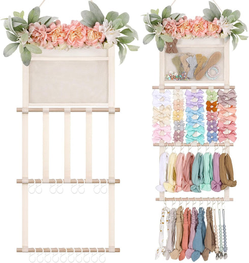 POVETIRE Headband Holder Hair Bows Organizer for Girls, Hair Accessories Display Storage