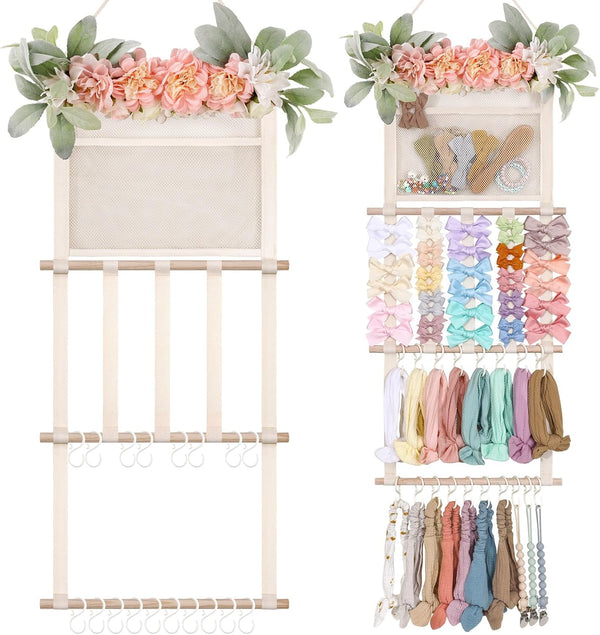 POVETIRE Headband Holder Hair Bows Organizer for Girls, Hair Accessories Display Storage
