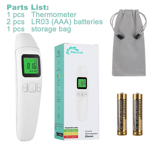 Forehead Thermometer Bluetooth for Adults and Kids, Wireless Connected Smartphone Thermometer