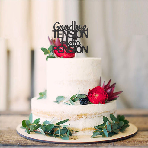 PHOHUI HAVE A NICE TIME Cake Topper, Double Sided Black Glitter Retirement Party Decorations Sign