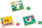 Janod 3x 9-Piece Wooden Puzzles - Hen, Cat & Rabbit Educational Toy for Children 18 Months+, J07113, Multicolor