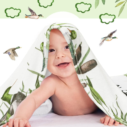 40"x60" Preboun Baby Monthly Milestone Blanket Mallard Duck Months Blanket Photo Props Mallard Duck Stuff Growth Chart