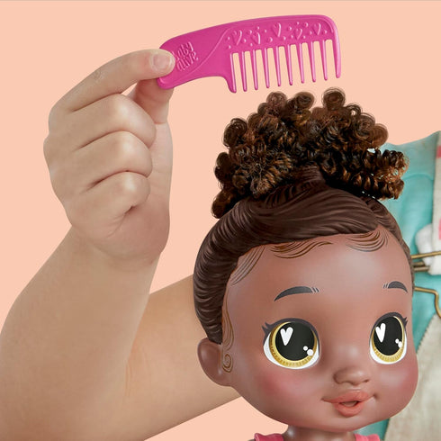 Baby Alive Shampoo Snuggle Berry Boo Black Hair 11 Inch Water Baby Doll Playset for 3 Year Olds & Up