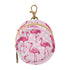 YETTASBIN Flamingos Portable Pacifier Holder Case with Metal Hook Buckle & Zipper for