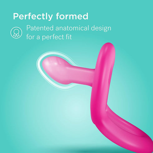 3 Pack 0-2 Smilo Newborn Baby Pacifier - of Orthodontic Pacifiers for Babies from Months - Expands to Support The