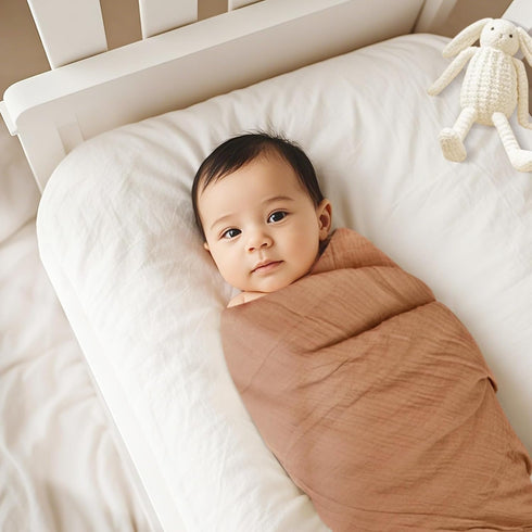 babify 2pack) Baby Swaddle Blanket Neutral - Lightweight and Breathable Muslin Swaddles for Newborns - Receiving