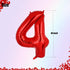 40 Inch Red Number Balloons Mylar Foil Helium 4st Birthday Party Decor Supplies