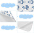 EtherSpher 28" 52" Blue Missiles Cooling Baby Crib Mattress x Absorbent Crib Bumper Pads for Baby&Toddler