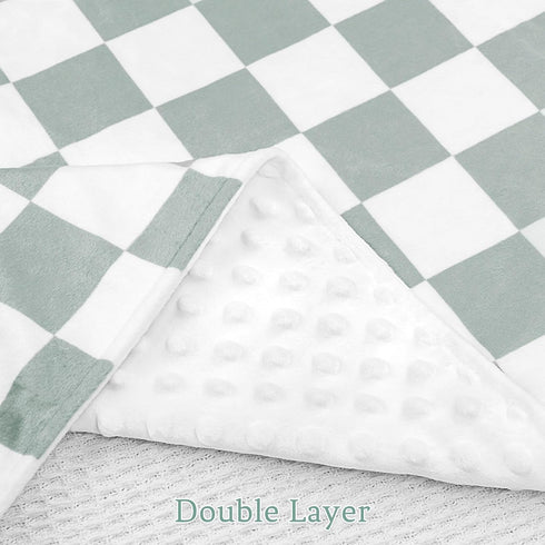 (5060 DILIMI Baby Blanket, Soft Warm Newborn Toddler Minky Plush Dot Blanket for Girl and Boy Unisex in), Green