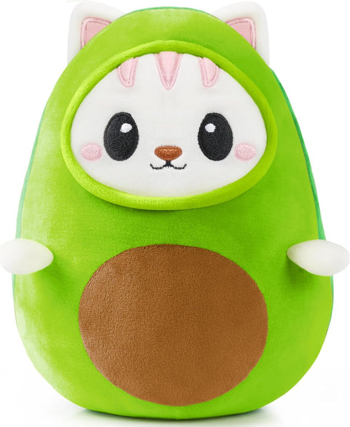 JOYIN Stuffed Animal, Kawaii Avocado Cat Plush Toy, Soft Plushie, Cute Present