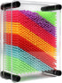 3D Pin Art Toy, Unique Metal 3D Pin Art Board Impression Toy for Kids, Size 3.75” X 5” (Rainbow, Plastic)