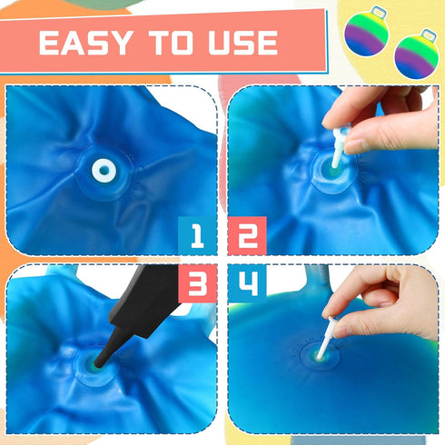 Poen 2 Pcs Hopper Ball - Jumping Hopping Ball with Air Pump for Kids, Bouncy Ball for Boys Girls Exercise and Games