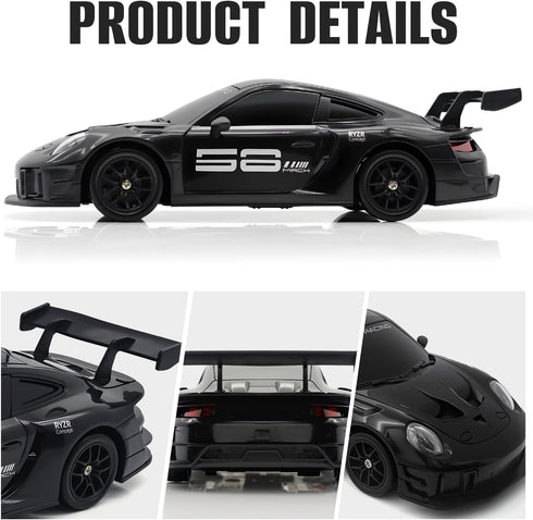 Aka Supaku 1:24 4WD Light,2.4GHz 20KM/H RC Drift Car, Remote Control Cars Vehicle with LED High Speed RC Cars with Two